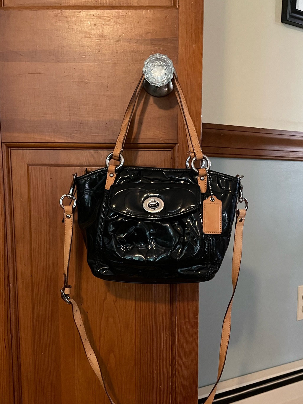 Leah Signature Embossed Mini Tote